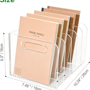 Acrylic Magazine File Holder 5-Slot Clear - Image 2