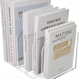 Acrylic Magazine File Holder 5-Slot Clear