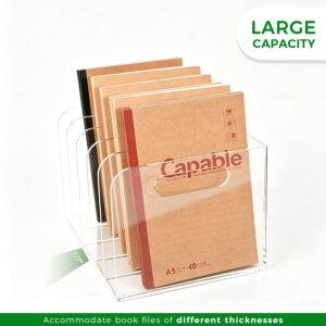 Acrylic Magazine File Holder 5-Slot Clear - Image 6
