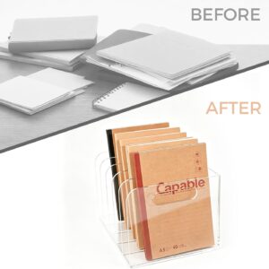Acrylic Magazine File Holder 5-Slot Clear - Image 8