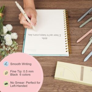 Gel Pen Set 0.5mm Black Ink 6 Pieces - Image 7