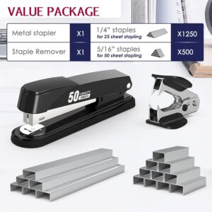 Heavy Duty Metal Stapler 50 Sheet Capacity Black - Image 2