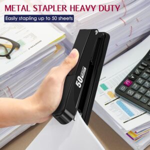 Heavy Duty Metal Stapler 50 Sheet Capacity Black - Image 3