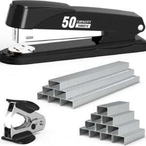 Heavy Duty Metal Stapler 50 Sheet Capacity Black