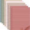 Lined Sticky Notes 4x6 Inch Vintage Colors 9 Pads