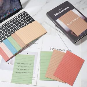 Lined Sticky Notes 4x6 Inch Vintage Colors 9 Pads - Image 2