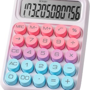 Mechanical Switch Calculator 12 Digit Large LCD Pink - Image 18