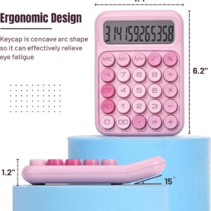 Mechanical Switch Calculator 12 Digit Large LCD Pink - Image 2