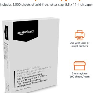 Multipurpose Copy Printer Paper 20 lb 8.5x11 Inches 5 Reams - Image 3