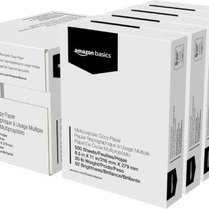 Multipurpose Copy Printer Paper 20 lb 8.5x11 Inches 5 Reams