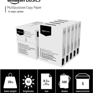 Multipurpose Copy Printer Paper 20 lb 8.5x11 Inches 5 Reams - Image 4
