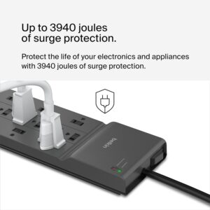 Surge Protector Power Strip 12 Outlet 8ft Cord - Image 3